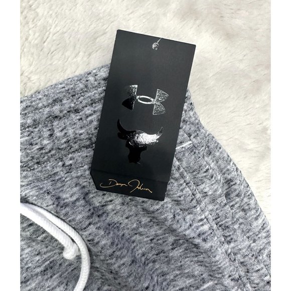 Under Armour Men's Large Project Rock Terry Shorts Jogger Sweat Shorts Gray - Picture 4 of 6